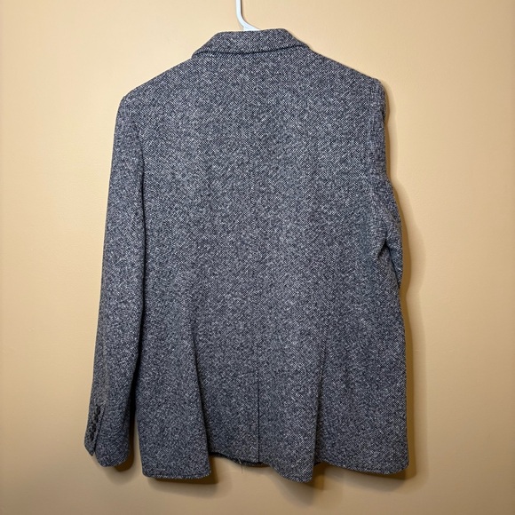 L.L. Bean Vintage Wool Cashmere Blazer Grey Size 16 Quiet Luxury 90s Academia - Picture 3 of 8